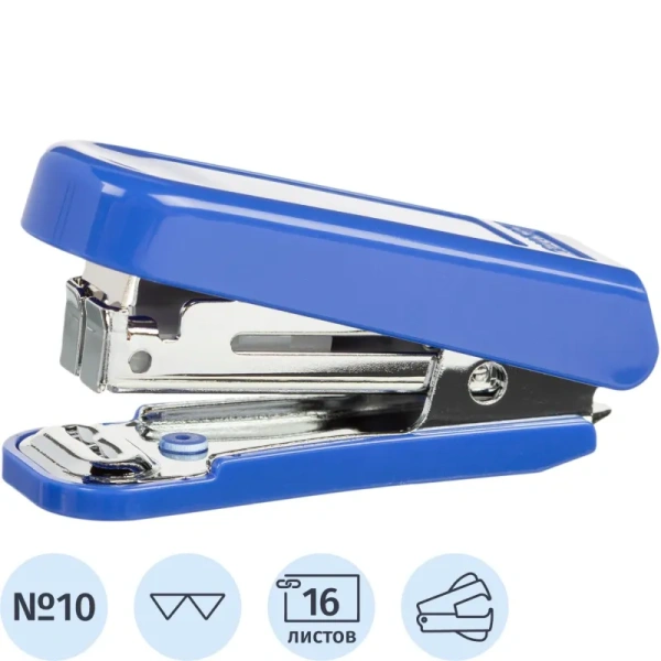 Степлер-мини Комус до 16 листов синий