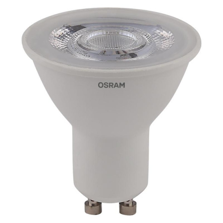 Лампа светодиодная Osram 5 Вт GU10 спот 4000 К нейтральный белый свет Лампа светодиодная Osram 5 Вт GU10 спот 4000 К нейтральный белый свет