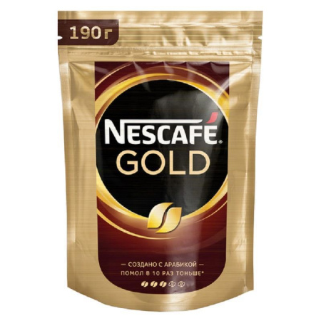 Кофе растворимый Nescafe Gold 190 г (пакет)