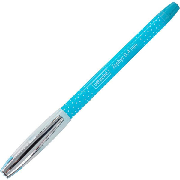 Ручка шариковая одноразовая Attache Zephyr синяя (толщина линиии 0.4 мм)