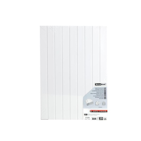 Каналы для переплета металлические Opus 20 мм белые (25 штук в упаковке)