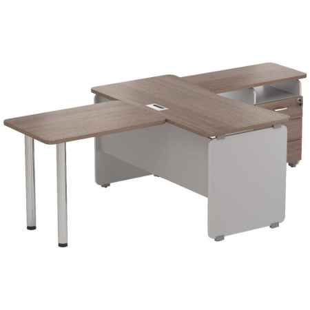 Приставка-брифинг Easy Contour (дуб шамони темный, 600х900х740 мм)