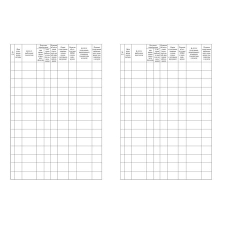 Журнал регистрации результатов термометрии и опроса сотрудников (А4, 24 листа, 2 штуки в упаковке)