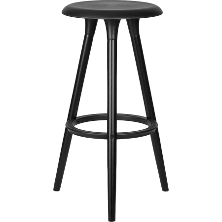 Табурет барный Dobrin Royce black чёрный (пластик/массив дерева)