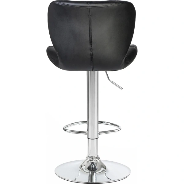 Стул барный Dobrin Barny чёрный/хромированный (искусственная  кожа/металл)