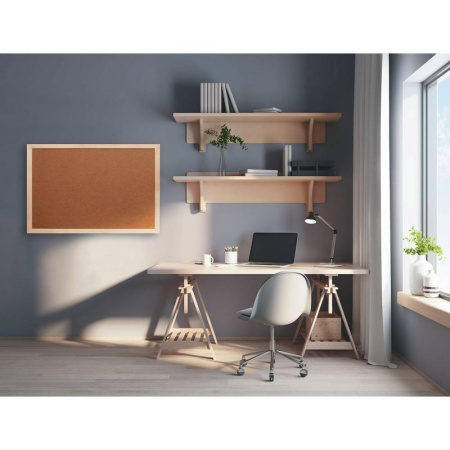 Доска пробковая Attache Economy 100х150 см Classic  деревянная  рама