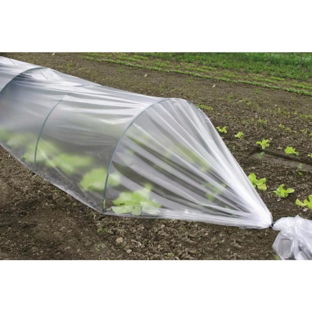 Пленка полиэтиленовая укрывная ПВД 150 мкм x 100 м х 1,5 м, рукав,   прозрачная (ширина 3 метра, вес 42 кг)