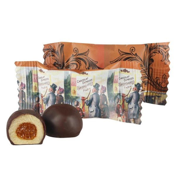 Конфеты шоколадные Grondard Марципан Апельсин и чернослив 168 г