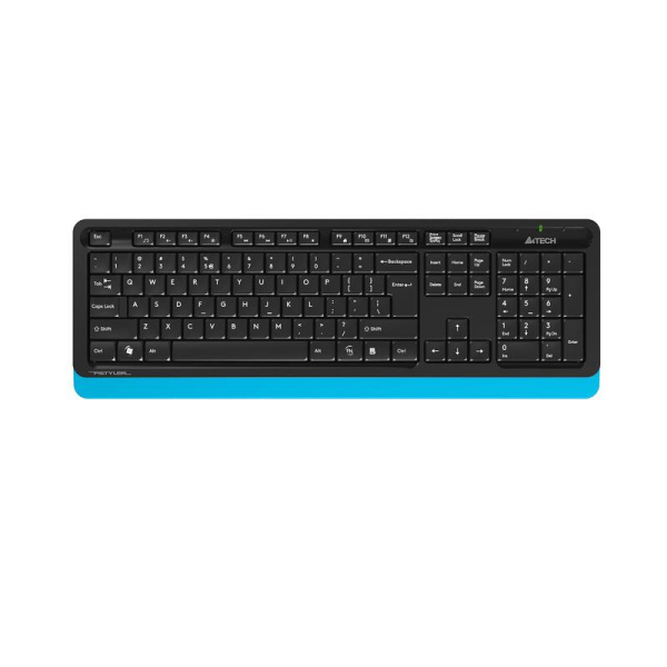 Набор клавиатура+мышь A4Tech Fstyler FG1010 кл:черн/син м:черн/син USB  WLS