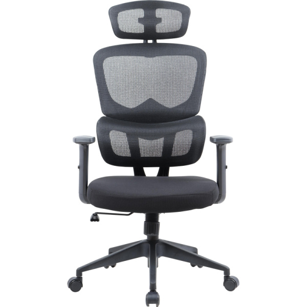 Кресло для руководителя Easy Chair 646 TC чёрное (сетка/ткань, пластик)