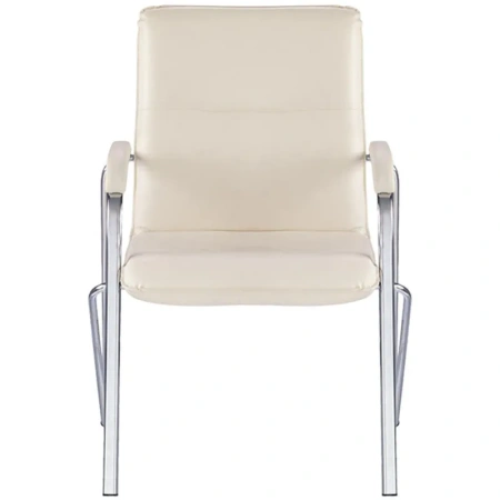Конференц-кресло Easy Chair Samba бежевый (искусственная кожа, металл  хромированный)