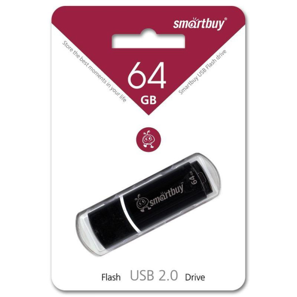 Флеш-память SmartBuy Crown 64 Gb USB 2.0 черная