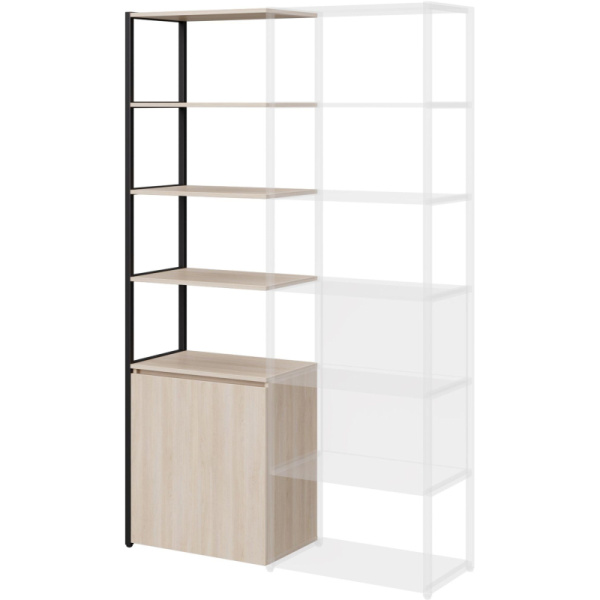 Полустеллаж для документов Easy to lead K-Loft 241H027 дуб  скандинавский/чёрный 645х400х2105 мм