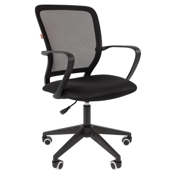 Кресло офисное Easy Chair 643 черное (сетка/ткань, пластик)