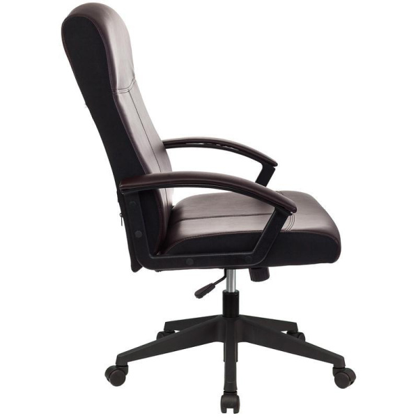 Кресло для руководителя Бюрократ Dominus-BR коричневое (экокожа/ткань, металл)