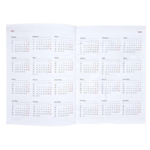 Ежедневник датированный 2021 год InFolio Lozanna искусственная кожа A5 176 листов бордовый (140x200 мм)