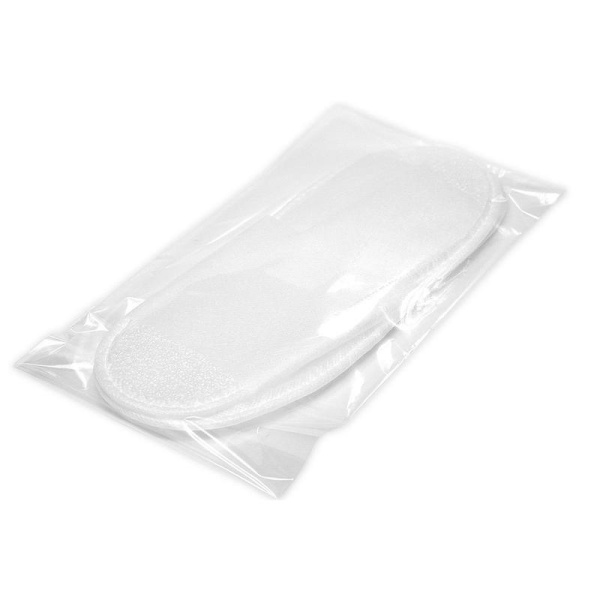 Тапочки одноразовые спанбонд открытый мыс подошва изодом 5 мм белые Бюджет 150 пар в упаковке