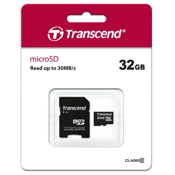 Карта памяти 32 ГБ microSDHC Transcend TS32GUSDHC10 Class 10