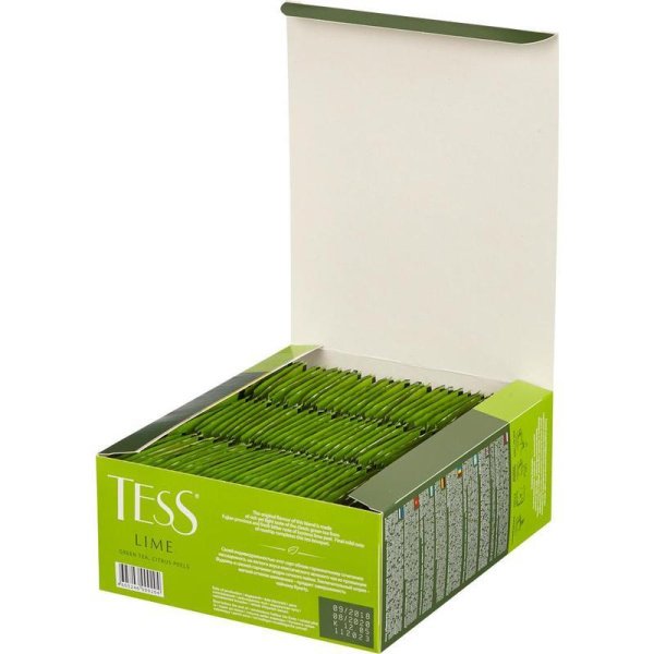 Чай Tess Lime Citrus peels зеленый с лаймом 100 пакетиков