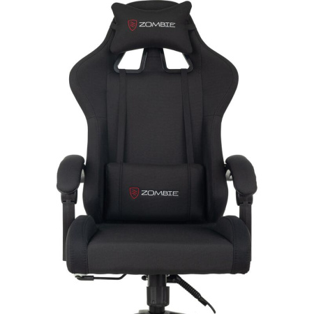 Кресло игровое Zombie Predator черное (ткань/пластик)