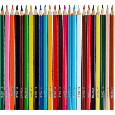 Карандаши цветные №1 School Шустрики 24 цвета шестигранные