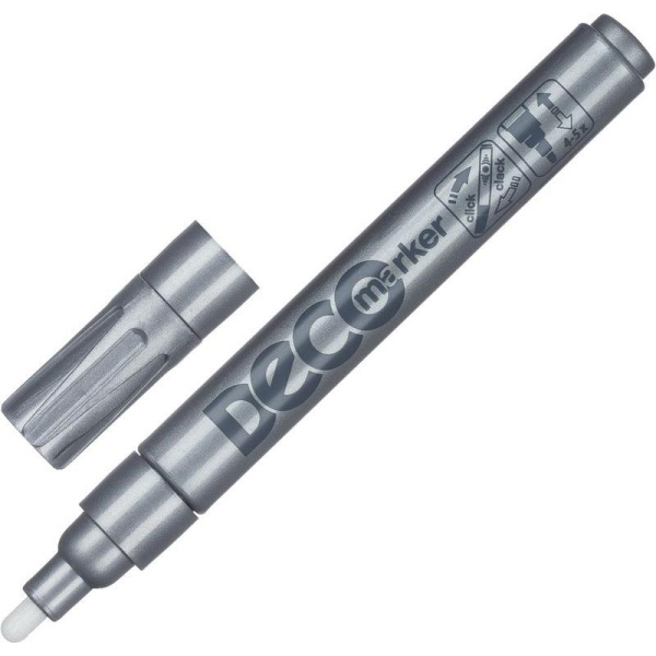Маркер промышленный ICO для универсальной маркировки серебристый (2-4 мм)