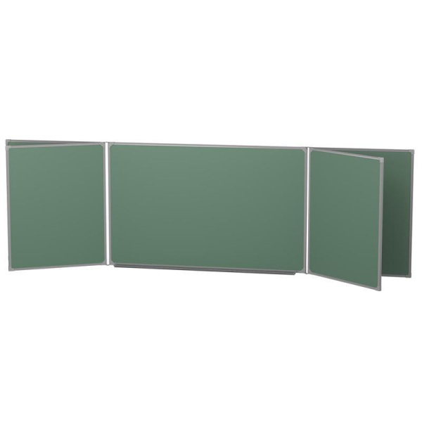 Доска магнитно-меловая  100х340 см зеленая пятисекционная лаковое покрытие BoardSYS