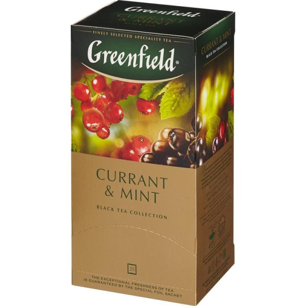 Чай Greenfield Currant and Mint черный  25 пакетиков
