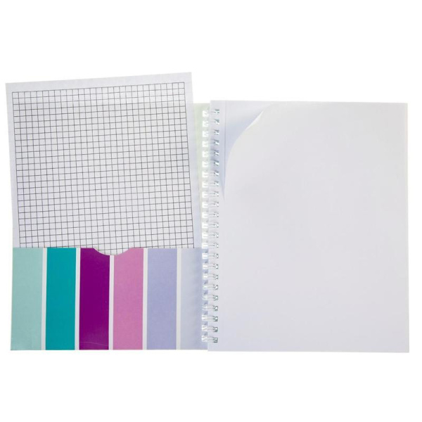 Бизнес-тетрадь Hatber Color Set А5 96 листов разноцветная без линовки на  спирали (171х204 мм)