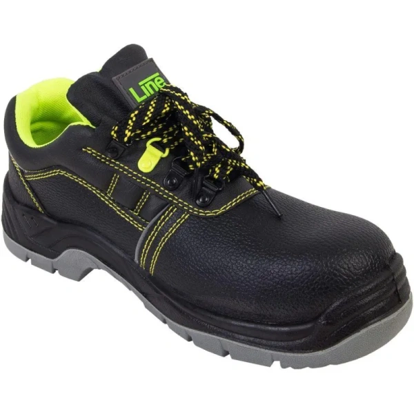 Полуботинки рабочие летние Line ПУ-ТПУ из микрофибры с металлическим  подноском черные размер 39