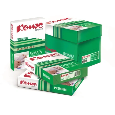 Бумага офисная Комус Документ Premium А4 81 г/кв.м марка A 162 CIE (500  листов)