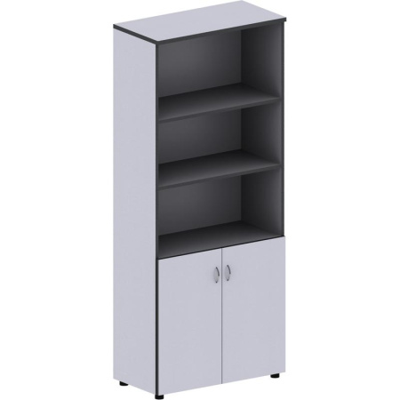 Шкаф для документов Агат полузакрытый (серый, 800x400x1910 мм)