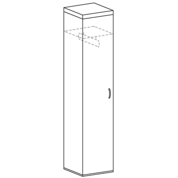 Шкаф для одежды Easy Director (дуб шамони светлый/серый, 554х445х2105  мм)