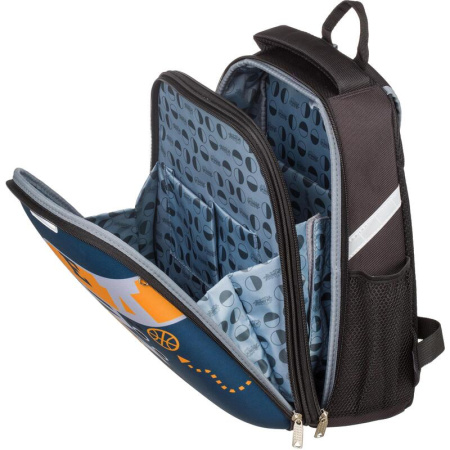 Ранец №1 School Light Team анатомический черный с двумя отделениями