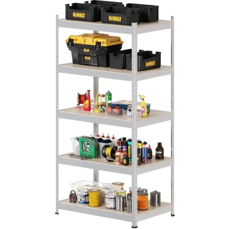 Стеллаж металлический First HIT Board 5 полок (металлик, 912х600х1824  мм)