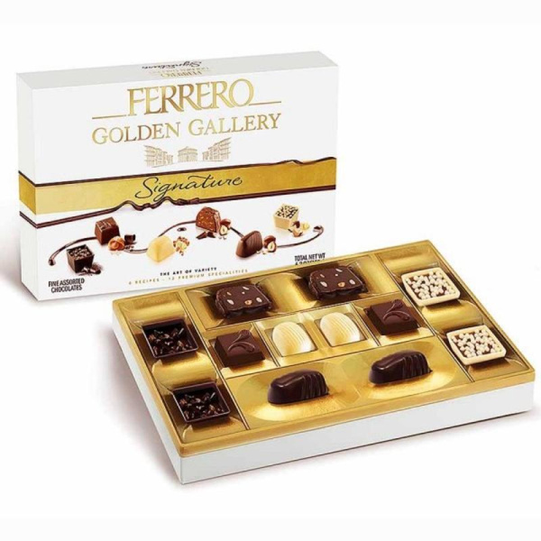 Шоколадные конфеты Ferrero Signature Golden Gallery ассорти 120 г