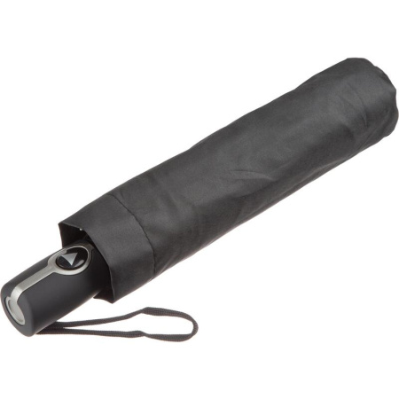 Зонт складной полуавтомат 8 спиц черный