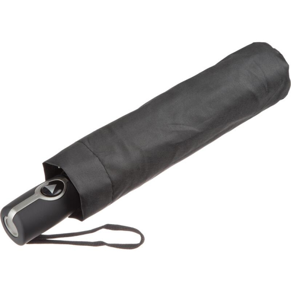 Зонт складной полуавтомат 8 спиц черный