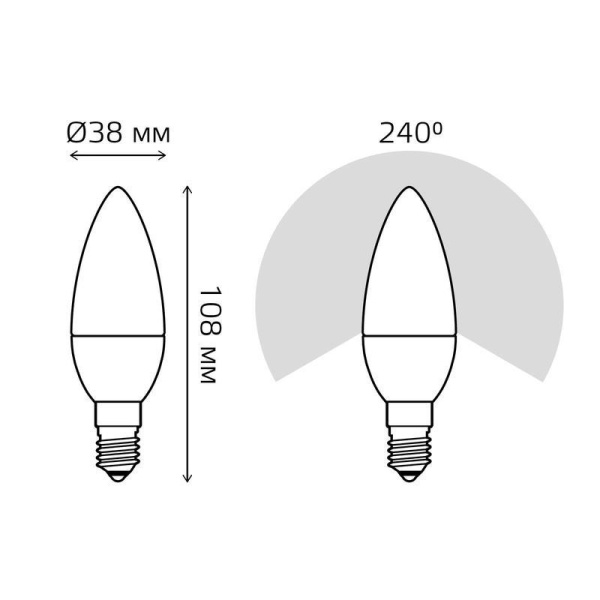 Лампа светодиодная умная Gauss Smart Home свеча 5Вт E14 2700-6500K 470Лм   220-240В 1190112