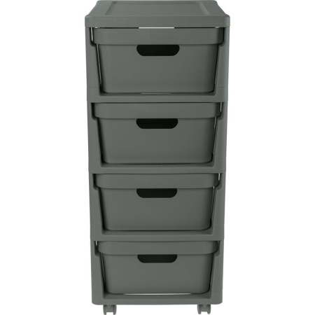 Комод на колесах Econova Luxe (серый, 300х385х690 мм)