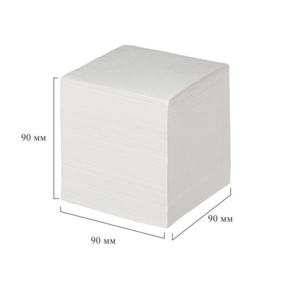 Блок для записей Attache запасной 90x90x90 мм белый (плотность 65 г/кв.м)