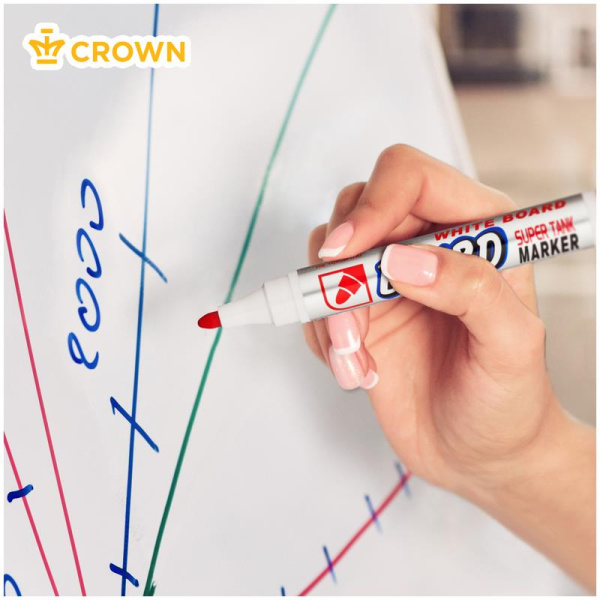 Маркер для белых досок Crown Multi Board красный (толщина линии 3 мм)