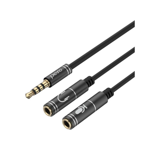 Удлинитель Pero mini jack 3.5 mm - mini jack 3.5 mm - mini jack 3.5 mm  (4603768350927)