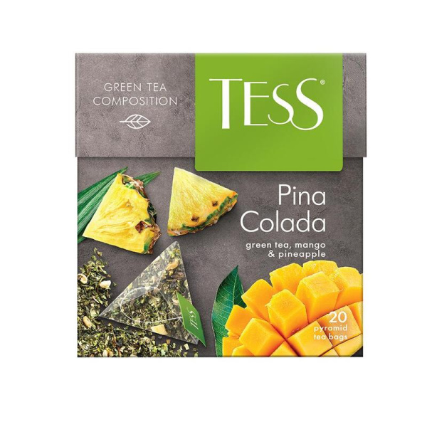 Чай Tess Pina Colada зеленый 20 пакетиков-пирамидок