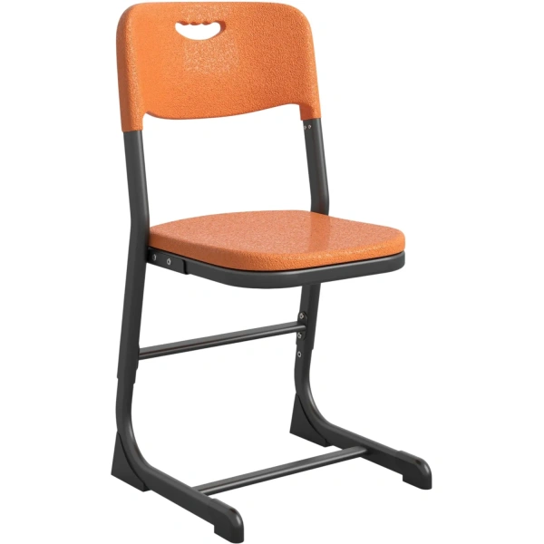 Стул ученический Комус Мебель оранжевый/антрацит регулируемый рост 5-7