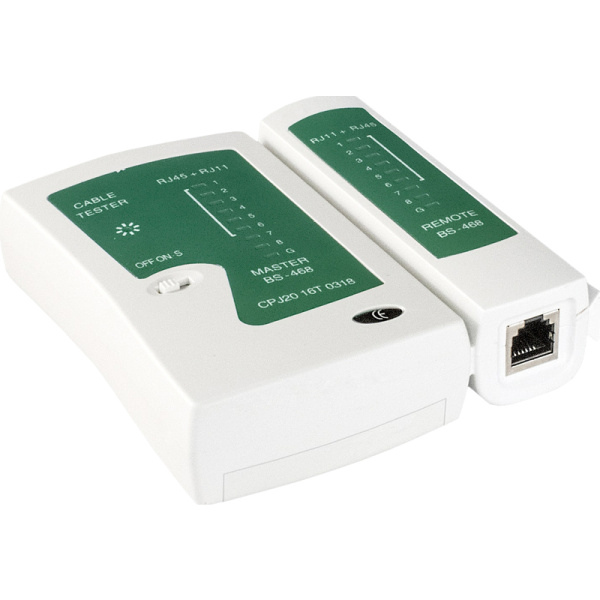 Тестер сетевой ExeGate NS-468 для RJ-45/RJ-11/RJ-12 (EX271121RUS)