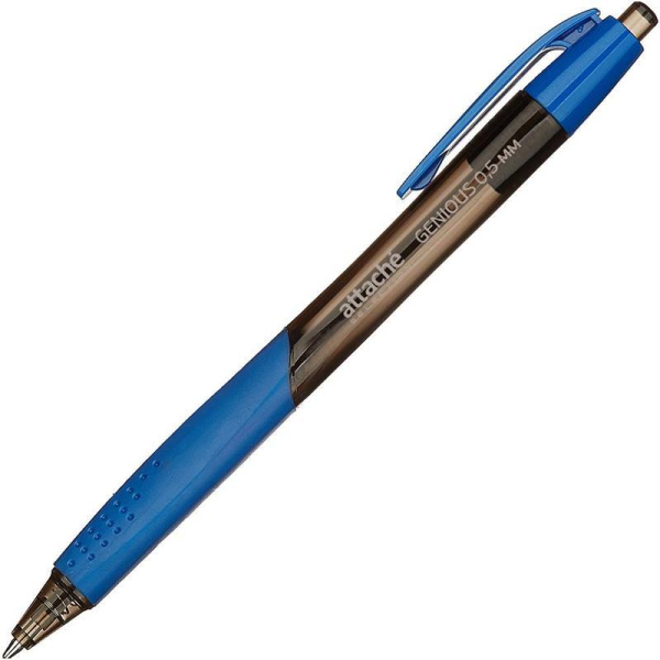 Ручка шариковая автоматическая Attache Selection Genious синяя (толщина линии 0.5 мм)