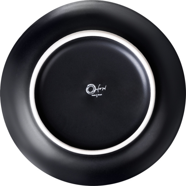 Тарелка суповая Oxford FLAT Shape ONIX керамика 20.5 см черная