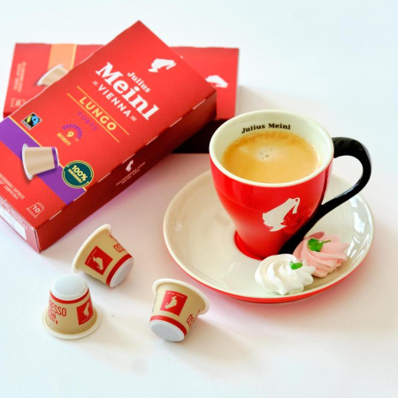 Кофе в капсулах для кофемашин Julius Meinl Lungo Forte (10 штук в  упаковке)