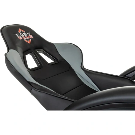 Кресло игровое Easy Game EG-907 чёрное/серое (экокожа, пластик)